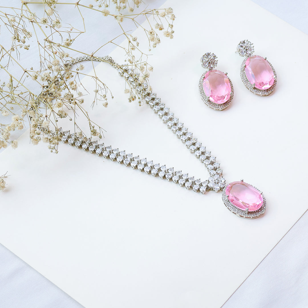 American Diamond Necklace Set – Party Jewellery