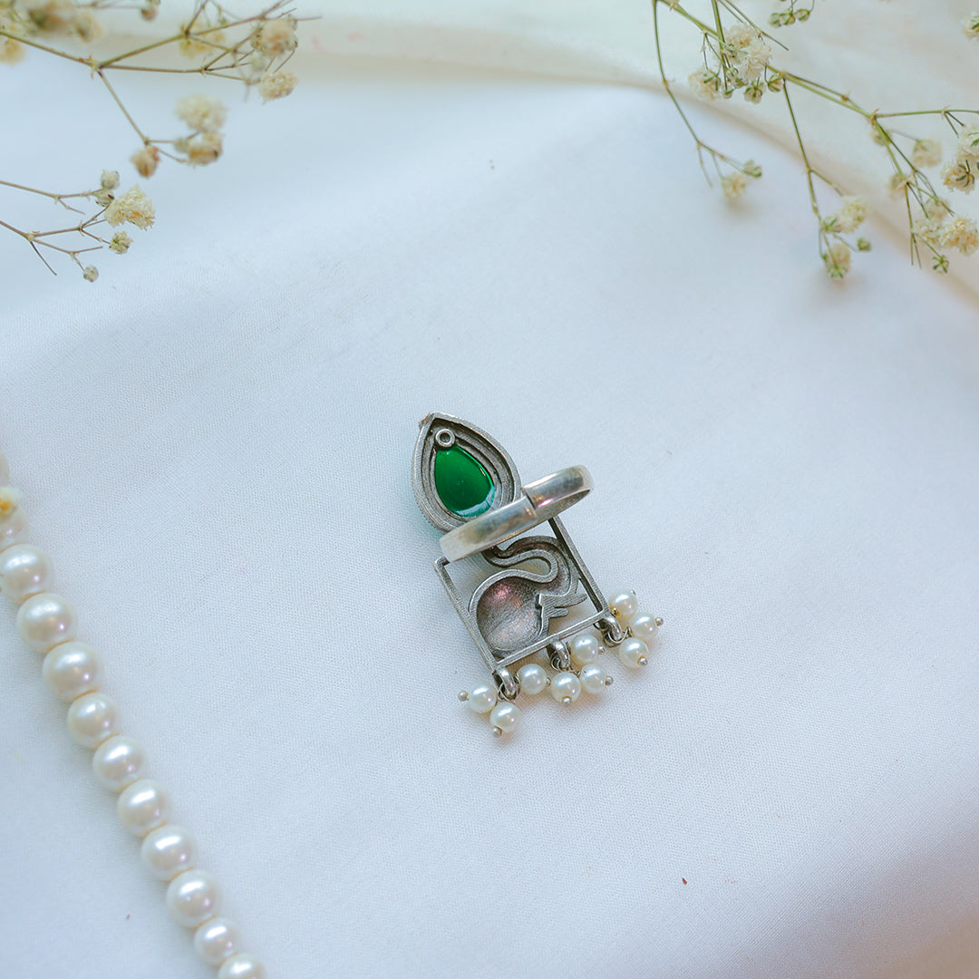 Oxidized Elephant Design Ring