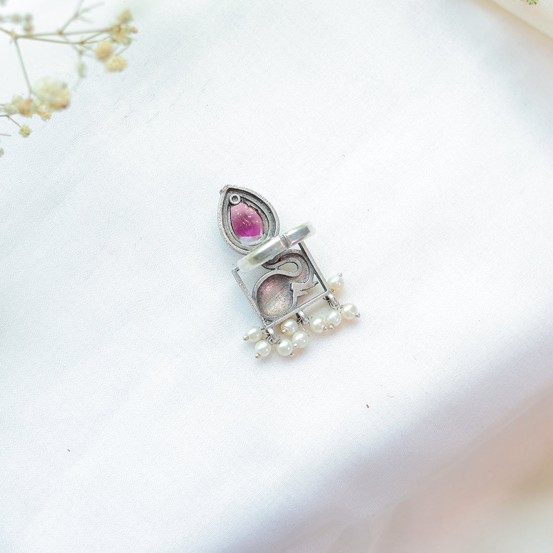 Oxidized Elephant Design Ring