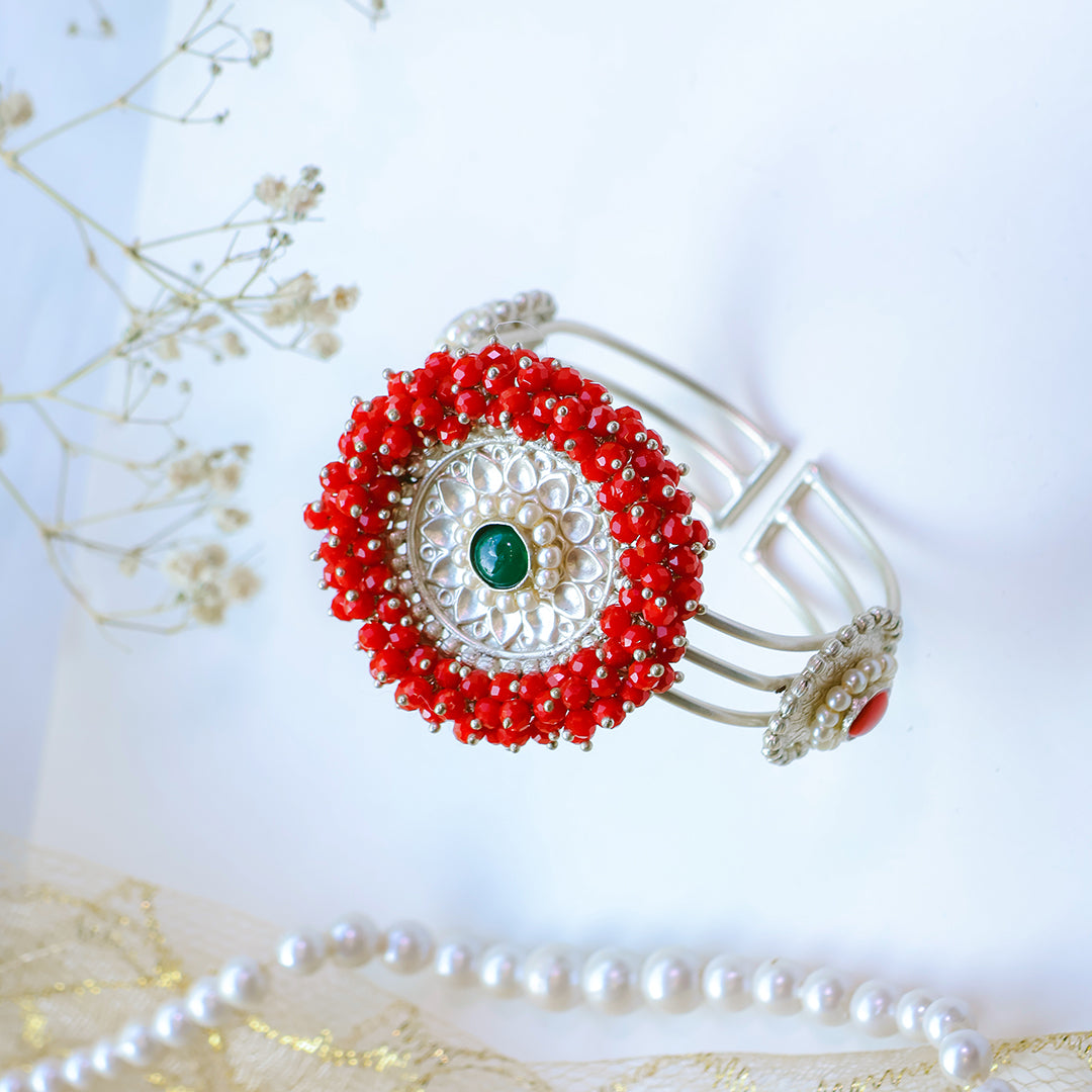 Handcrafted Adjustable Oxidised Open Kada