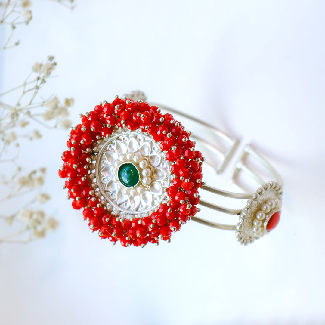 Handcrafted Adjustable Oxidised Open Kada