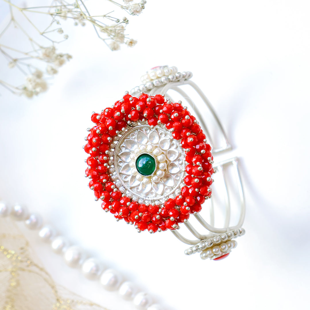 Handcrafted Adjustable Oxidised Open Kada