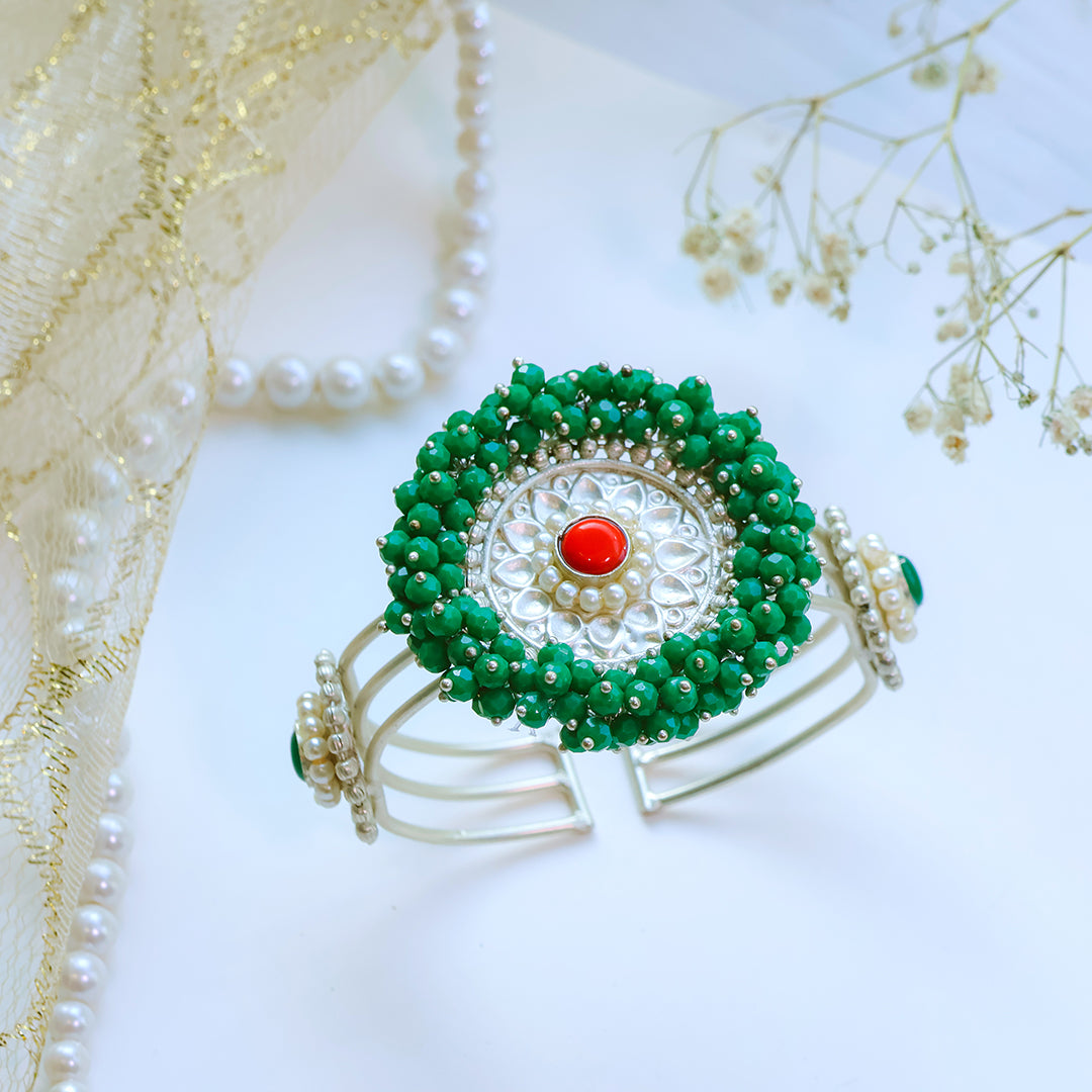 Handcrafted Adjustable Oxidised Open Kada