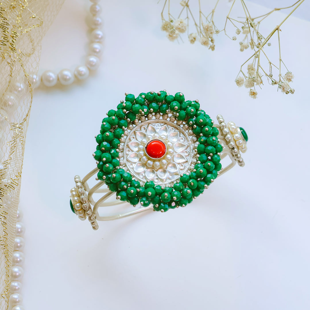 Handcrafted Adjustable Oxidised Open Kada