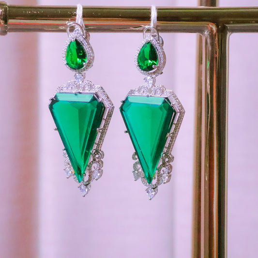 Dazzling Doublet Stone Dangler Earrings