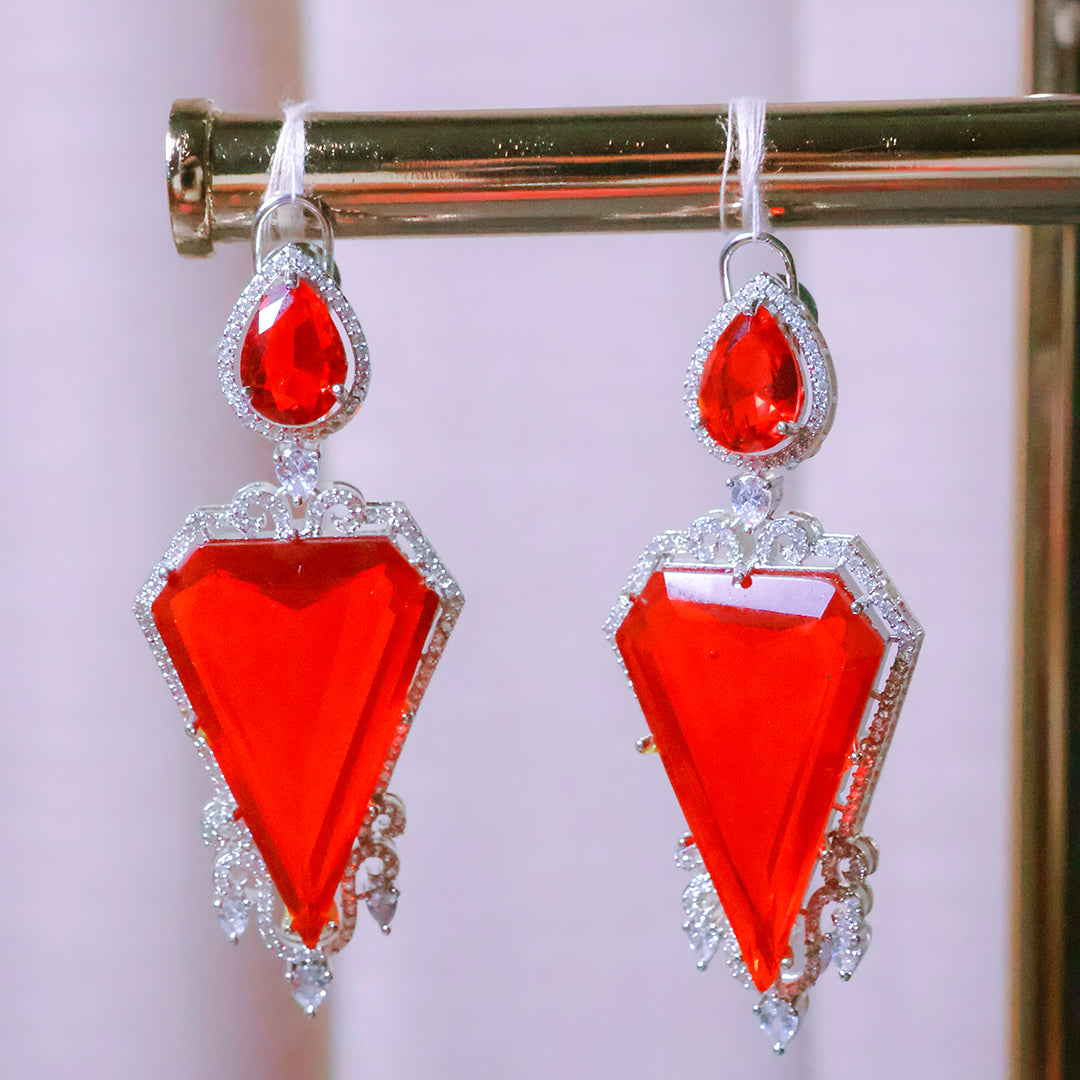 Dazzling Doublet Stone Dangler Earrings