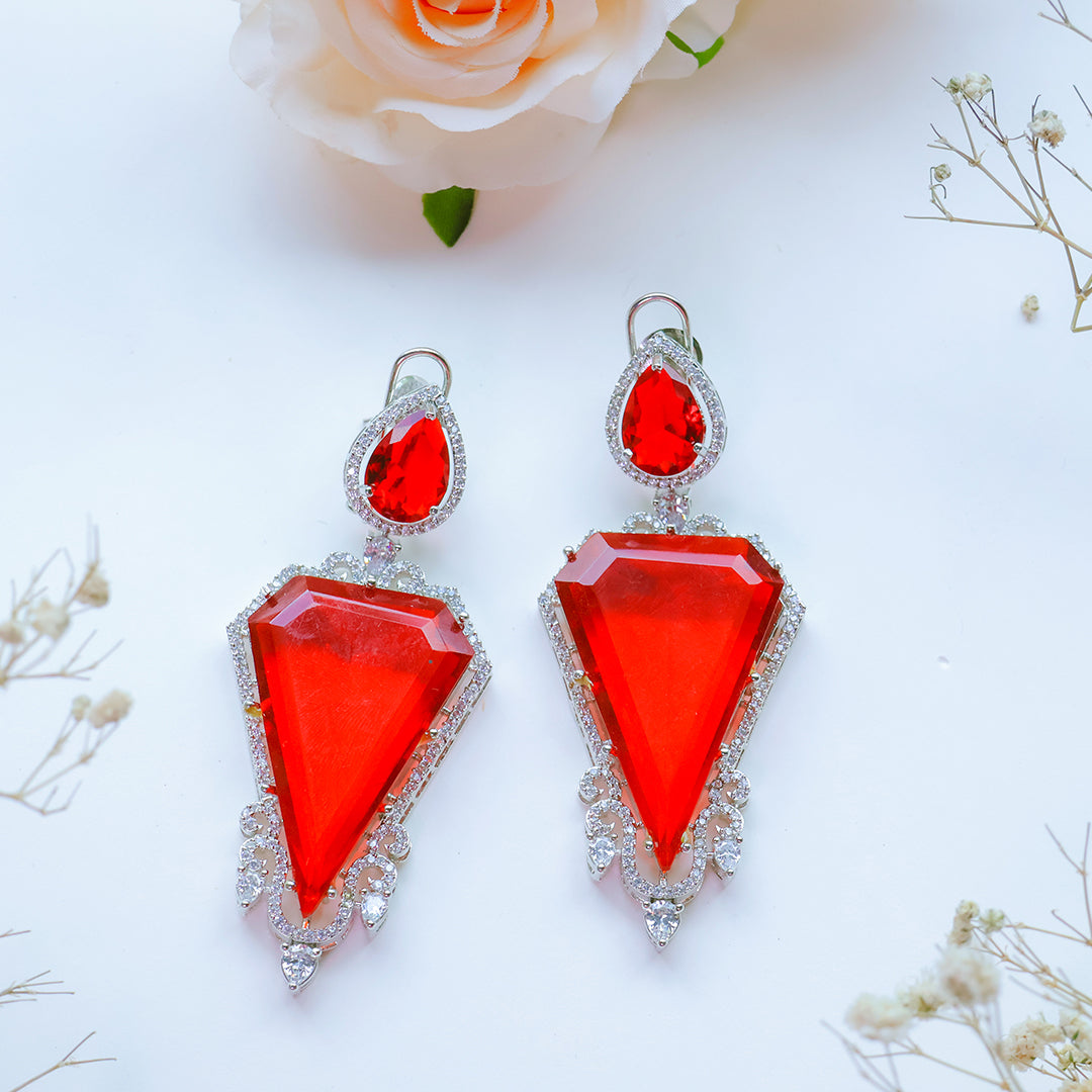 Dazzling Doublet Stone Dangler Earrings