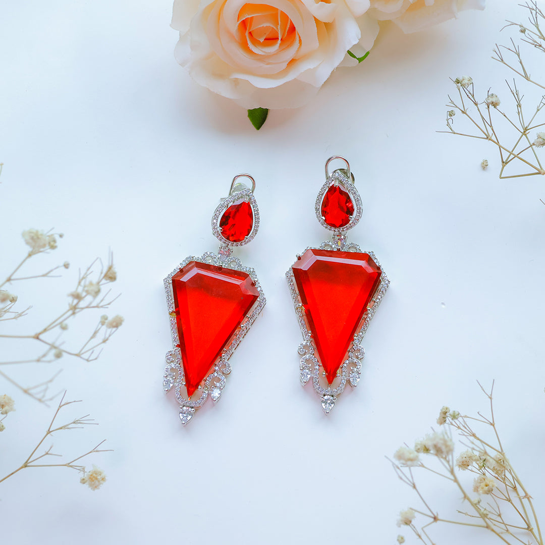 Dazzling Doublet Stone Dangler Earrings