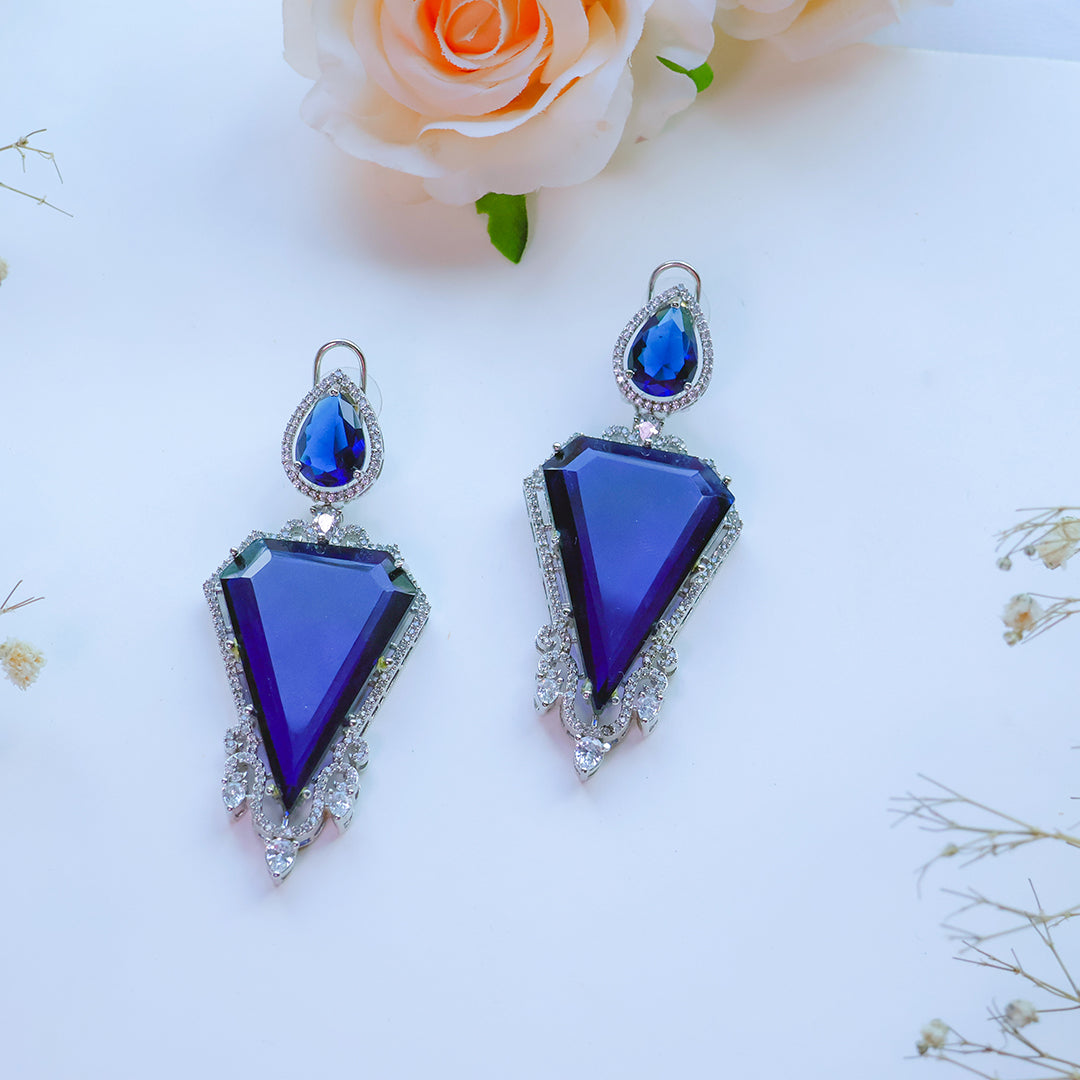 Dazzling Doublet Stone Dangler Earrings