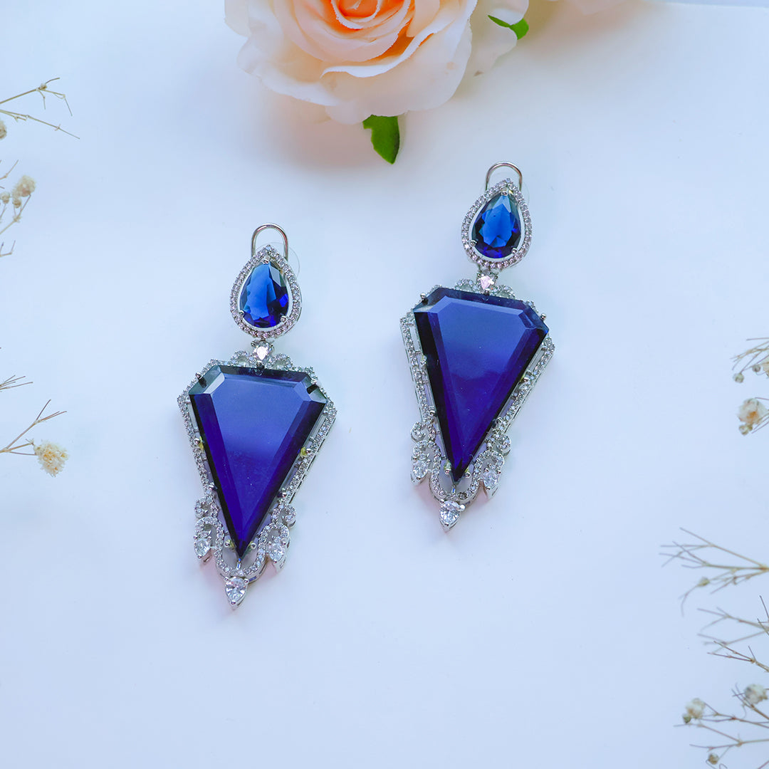 Dazzling Doublet Stone Dangler Earrings