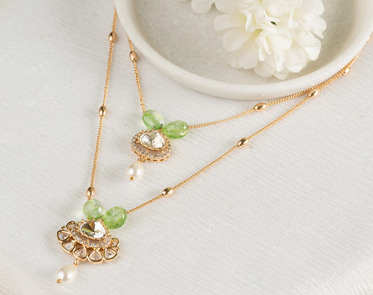 Rumani Polki Multilayered Necklace