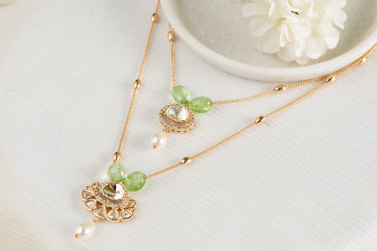 Rumani Polki Multilayered Necklace