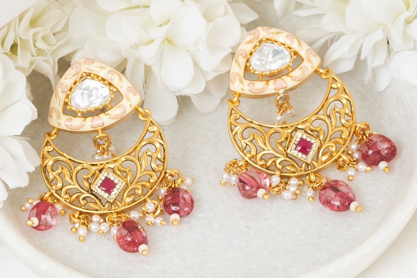 Elzina Meenakari Polki Choker Necklace