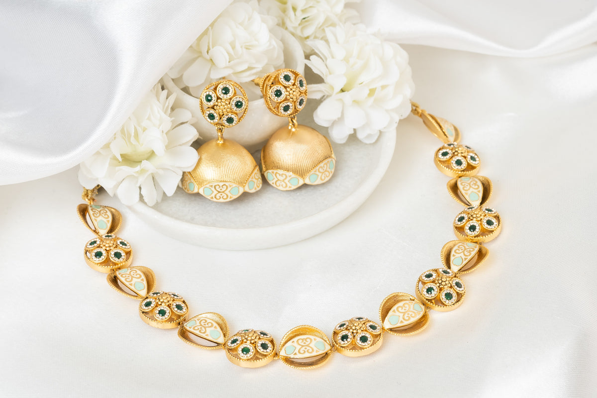 Safah Meenkari Floral Necklace