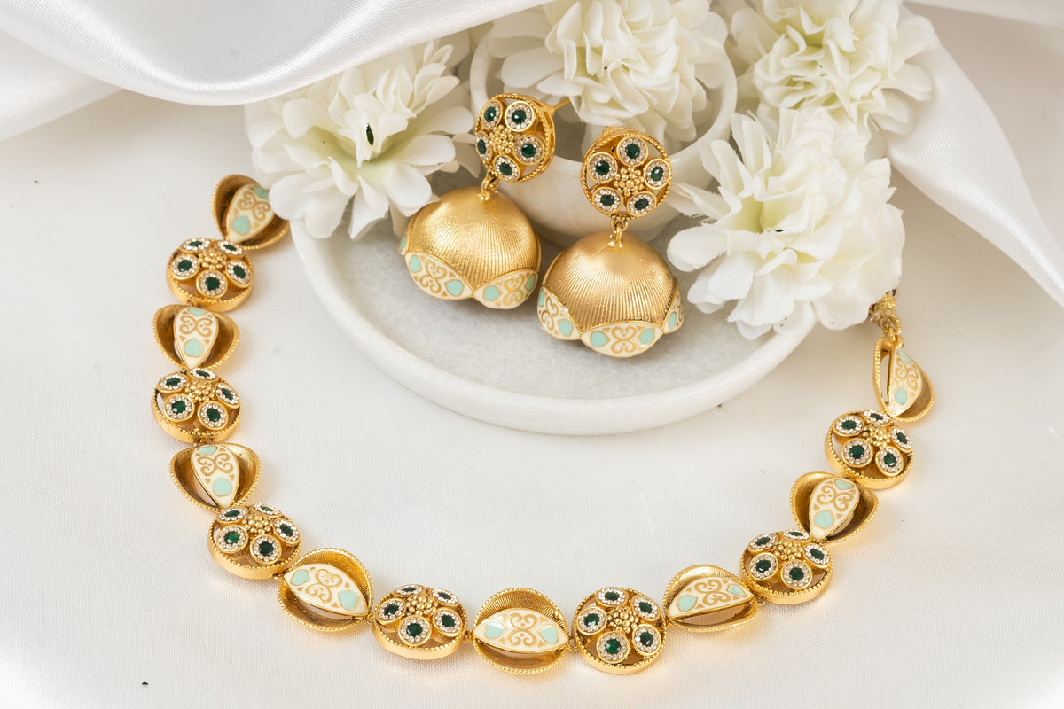 Safah Meenkari Floral Necklace