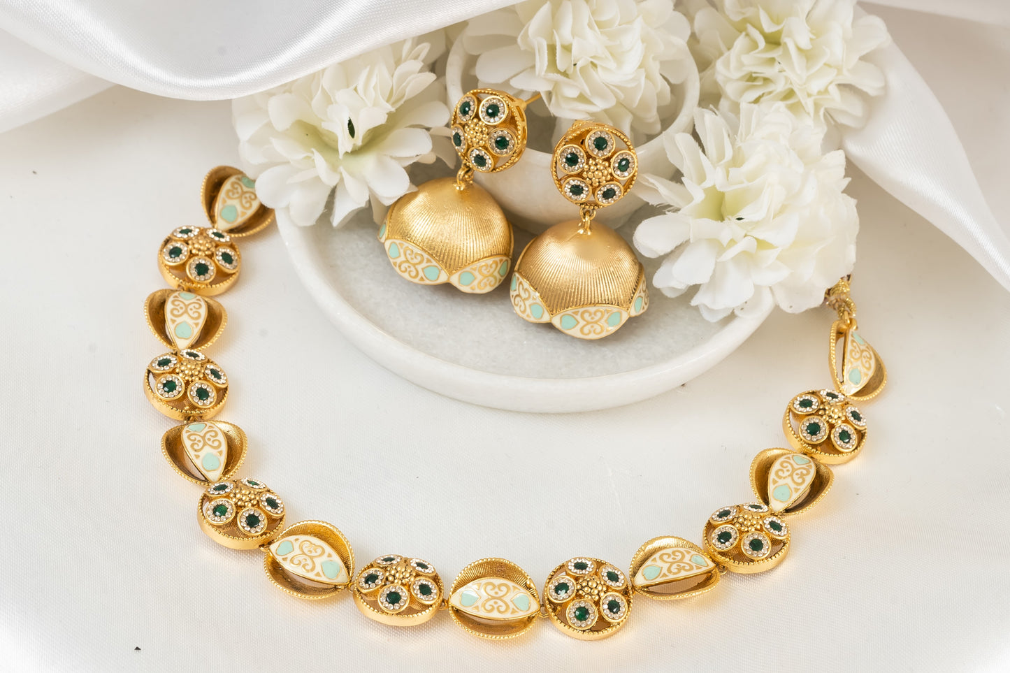 Safah Meenkari Floral Necklace