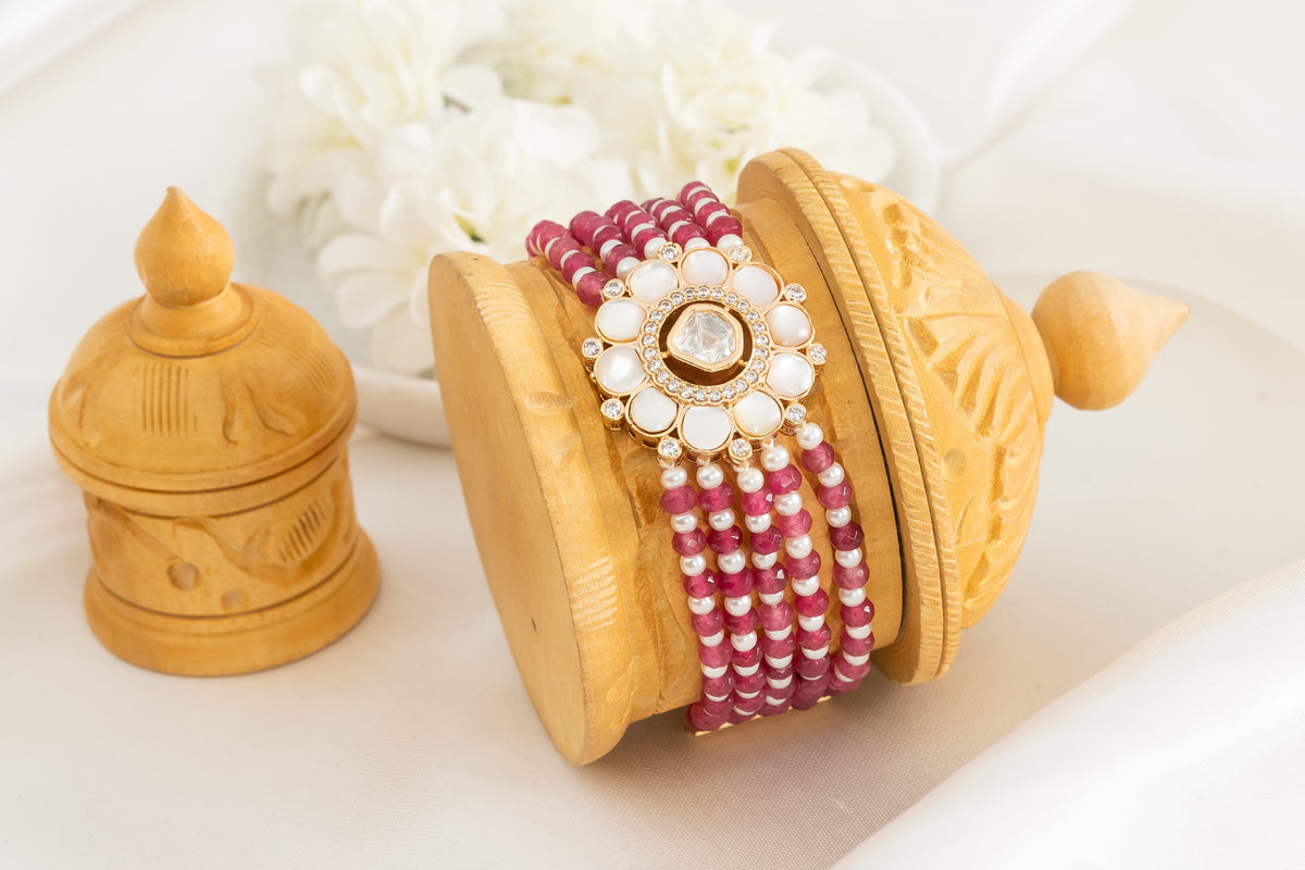 Iva Red Pearl Bracelet