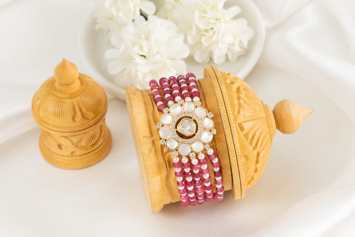 Iva Red Pearl Bracelet