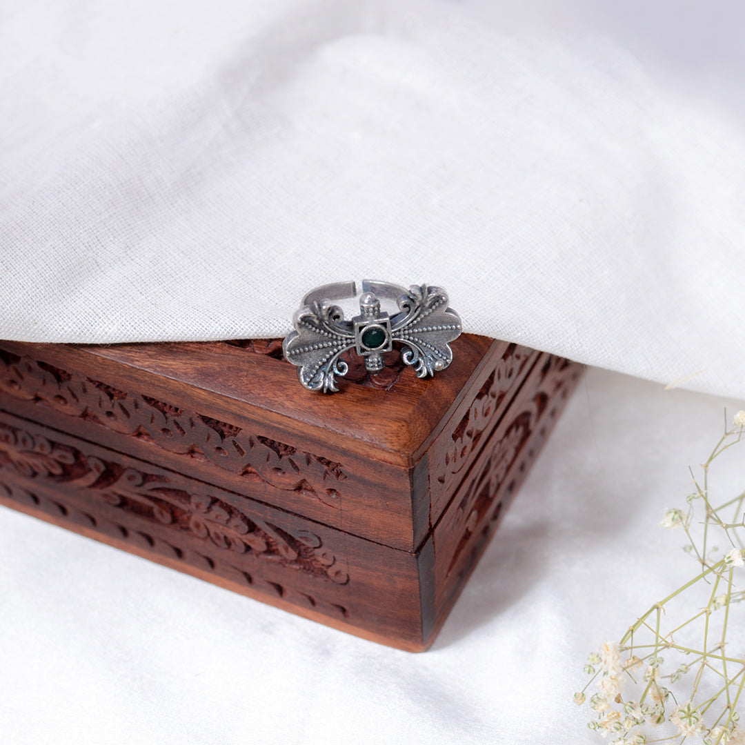 Antique Oxidized Silver Ring