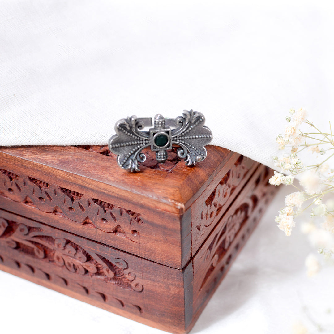 Antique Oxidized Silver Ring