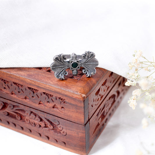 Antique Oxidized Silver Ring