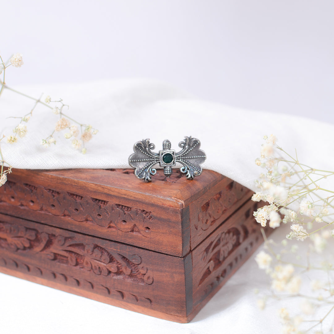 Antique Oxidized Silver Ring