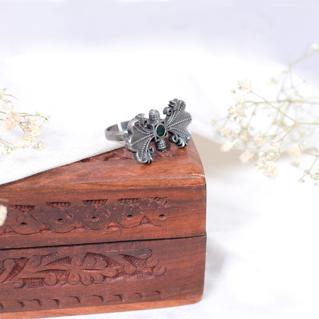 Antique Oxidized Silver Ring