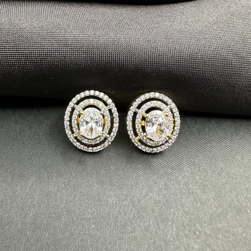 American Diamond Earrings CZ Studs