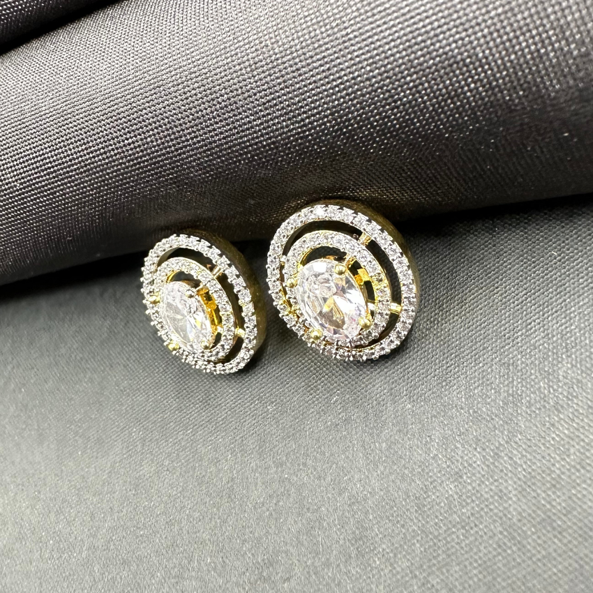 American Diamond Earrings CZ Studs