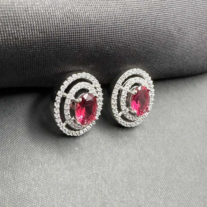 American Diamond Earrings CZ Studs