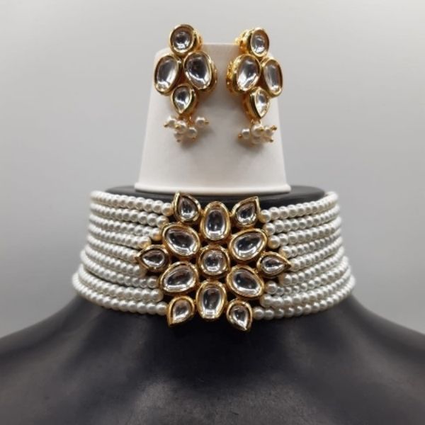Pearl Kundan Necklace Set