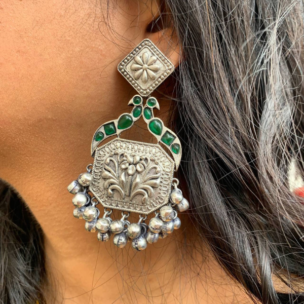 Oxidised Handcrafted Earring