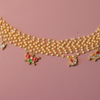 Handcrafted 5-Layer Pearl Choker Necklace with Kundan Charms
