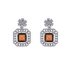 Eternal Champagne Gold Drop CZ American Diamond Earrings