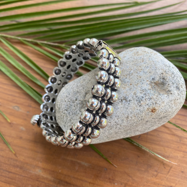 Silver Oxidised Openable Kada