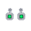 Eternal Emerald Drop CZ American Diamond Earrings