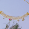 Handcrafted 5-Layer Pearl Choker Necklace with Kundan Charms