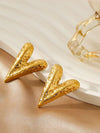 V shaped drop earring