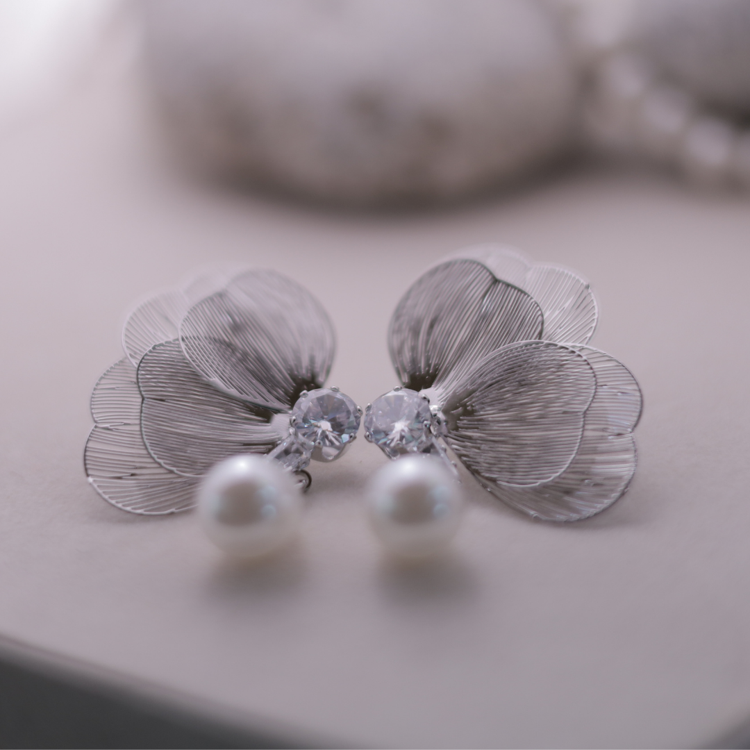 Filigree Petal Drop Earrings