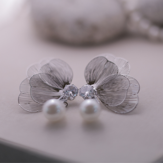 Filigree Petal Drop Earrings