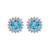 Blue Crystal American Diamond Stud Earring