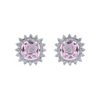 Pink Crystal American Diamond Stud Earring