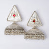 Silver Plated Oxidised Statement Jhumka Earring