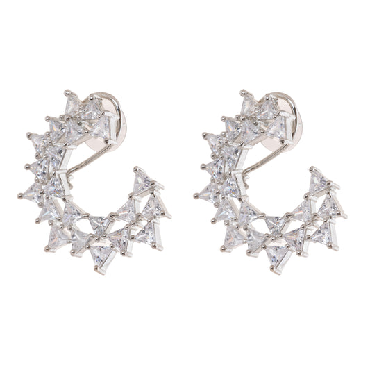 Ear Wrap Style American Diamond Hoop Earrings