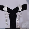 Art Deco Tiered Fan Earrings