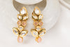 Peach Kundan Earring