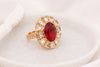 Azma Red Polki Ring