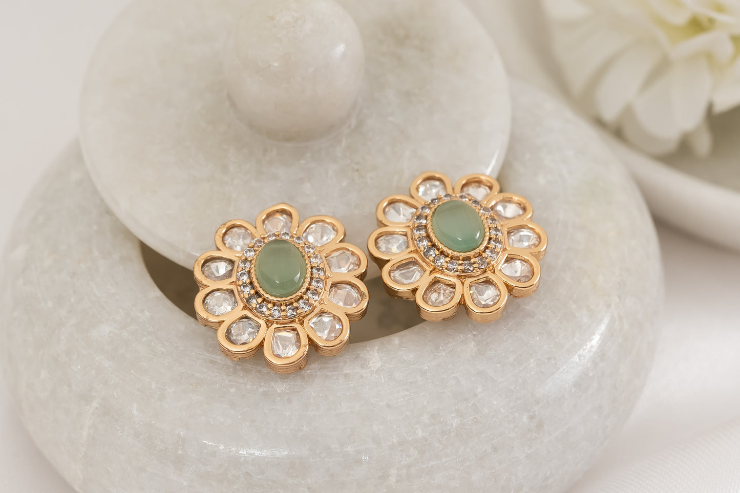 Baharee Polki Stud Earring
