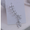 Silver Tone Marquise CZ Floral Vine Ear Cuff