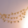 Handcrafted Triple-Layered Pearl & Kundan Ear Chain
